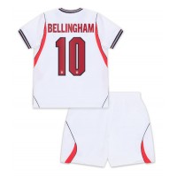 Stroje piłkarskie Anglia Jude Bellingham #10 Koszulka Podstawowej dla dzieci MŚ 2026 Krótki Rękaw (+ szorty)